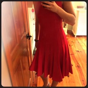 Calvin Klein fit and flare red dress